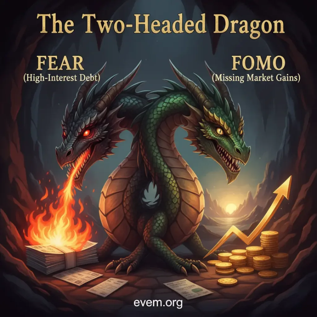 Debt vs. Investing? A Banker's 2026 Profit & Loss Analysis 3 fear fomo dragon